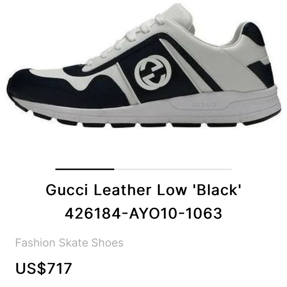 Gucci Leather Low 'Black' 426184-AYO10-1063